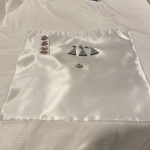 MONCLER VERY LARGE DUST BAG THAT MY VEST CAME IN PLASTIC PULL AND 7 STICKERS